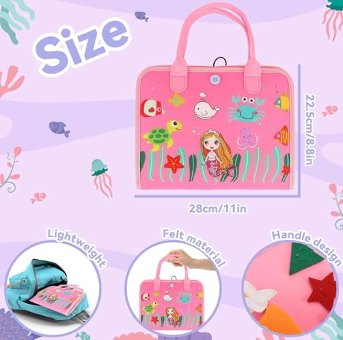 Image of 12 In 1 Toddler Busy Binder educational with fun Book For Toddlers 1-4 Years (Pink)