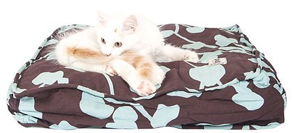 Petite Dog Duvet Cover Square - Your Hand in Mine Print - Measures 20’’x20’’x4’’ - 100% Cotton - Durable - Breathable - Sustainable - Machine Washable Dog Bed Cover - Pre-Shrunk