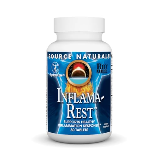 Source Naturals Inflama-Rest - Herbal & Mineral Blend with Turmeric, Boswellia, Ginger, Quercetin - Maximum Stress Relief & Relaxation - 30 Tablets