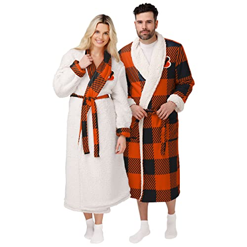 FOCO NFL unisex-adult Nfl Team Logo Lounge Life Reversible Robe
