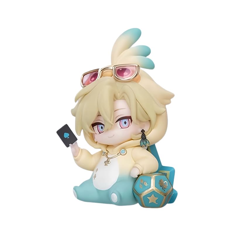 Anime Figure, Cute Boys' Dormitory Series Chibi Figurine for Honkai Star Rail, Collectable Official Figure for Birthday Gifts (Aventurine) - Aventurine