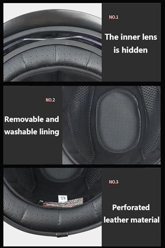 Casque semi-ouvert avec visière anti-scratch pour moto compact