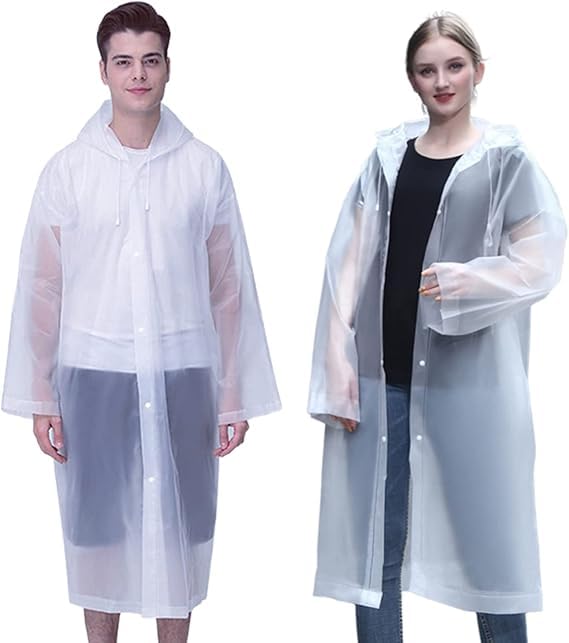 EVA Waterproof Rain Coat for Men Women Boys Girls Hooded Portable Water Resistant Rainwear Universal Free Size Lightweight Outdoor Rain Suit for Travel Bike Hiking Camping-image-20