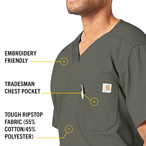 Image of Carhartt Ripstop & Sub-Scrubs Scrubs for Men, Utility Scrub Tops