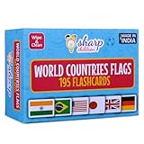 Sharp Children Big Size Language_Skills Flags Flash Cards for Kids, Wipe and Clean, Laminated Activity Flash Cards