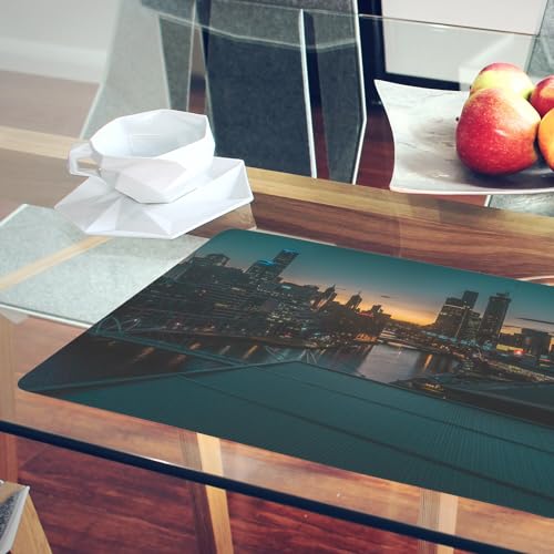 Sets de table souples dessous en liège napperons building grand format x4