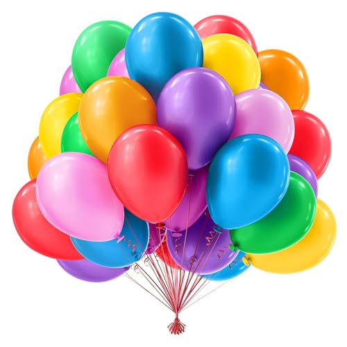 Ballons Anniversaire,50 PCS 10" Latex Naturel,Ballon Multicolore,Ballon Baudruche pour Décorations de Fête,Baby Shower,Mariage Ballons Anniversaire,50 PCS 10" Latex Naturel,Ballon Multicolore,Ballon Baudruche pour Décorations de Fête,Baby Shower,Mariage