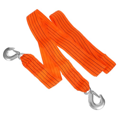 STOBAZA Heavy Duty Tow Dolly Strap with Hook Towing Supply for Vehicles Durable Tow Cable Fluorescent Color for Enhanced Visibility for Rescue and Self
