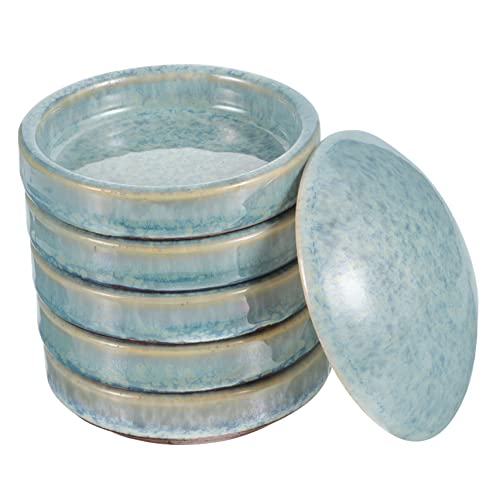 Angoily 1Set Stackable Ceramic Watercolor Palette Convenient Paint Mixing Trays for Artists Adults Versatile Porcelain Mixing Trays for Gouache Watercolor Painting