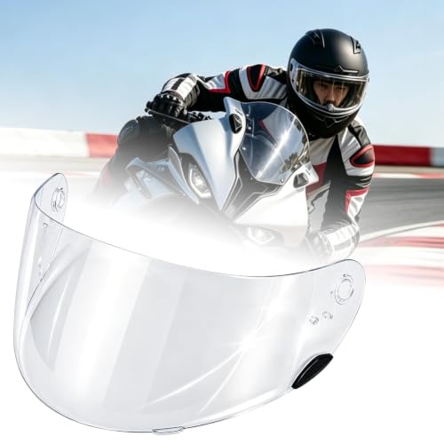 Image of PSLER Shatterproof Helmet Visor for Bell Qualifier & Qualifier DLX,Clear | Impact-Resistant ,UV400 Protection, Motorcycle Tinted Face Shield Replacement for Bell Qualifier /Star /Vortex /RS-1 /Revolver