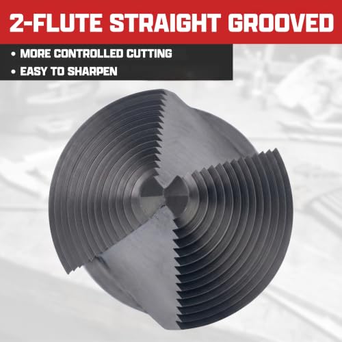 Image of NEIKO 10185B Step Drill Bit, 12 Steps 3 /16 inch to 7 /8 inch Straight M35 Cobalt, AlTiSiN Coated, 3 /8 inch Tri-Flat Step Bits for Steel, Metal, Wood, Plastic, Unibit Cone Drill Bits, Two Flute