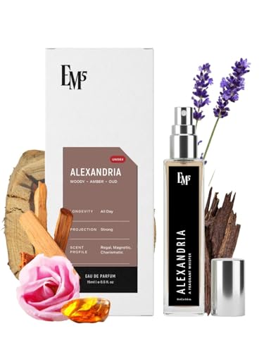 Image of EM5 Alexandria Unisex Perfume | Eau de Parfum Spray for Men & Women | Woody Warm Spicy Fragrance | Luxury Gift for Him /Her | 15 ml