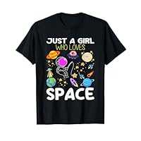 Just A Girl Who Loves Planets Science Lover Girl Space Solar T-Shirt