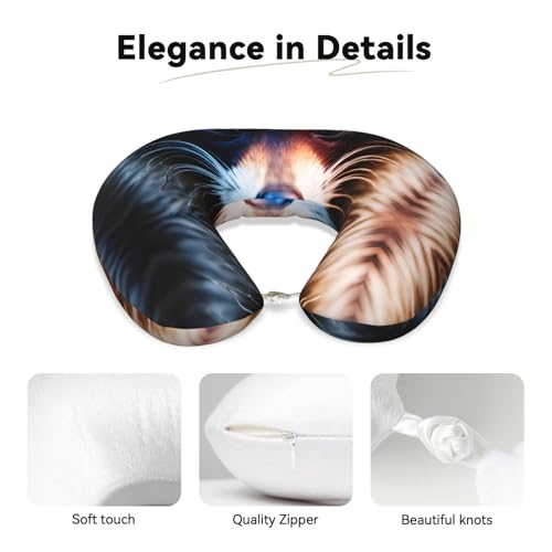 Almohada de viaje con espuma viscoelástica negra L miniatura 4