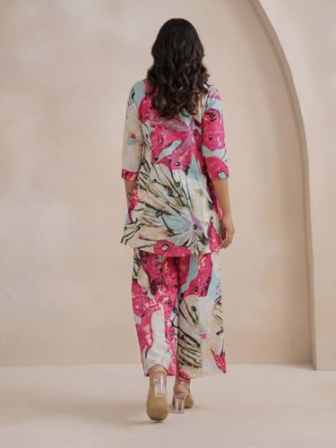 Image of Leriya Fashion Kurta Sets for Woman | Co ord Set for Women Stylish | Kurti Set for Woman | Short Kurti for Women | Kurtis | Ethnic Jaipuri Straight Kurta Set with Palazzo Pants | Salwar Suit for Party Outfits
