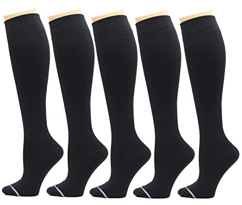 Image of Dr. Motion Compression Socks For Men & Women BEST Graduated Athletic Fit For Walking, Hiking, Running, Nurses 5 Pairs