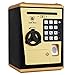LIKE Toy Piggy Bank Safe Box Fingerprint ATM Bank ATM Machine Money Coin Savings Bank for Kids (Golden)