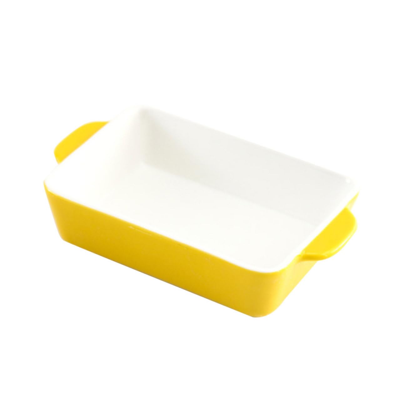 Plat céramique jaune haute température facile à nettoyer