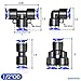 TAILONZ PNEUMATIC 1/2 Inch od Push to Connect Fittings Pneumatic Fittings kit 5 Spliters+5 Elbows+5 tee+5 Straight (20 pcs)