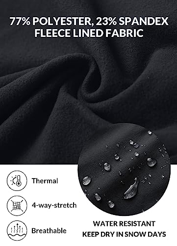 Baleaf Women'S Winter Riding Pants Horse Breeches Knee-Patch Fleece Horseback Equestrian Tights Pockets Leggings Black L thumb #2