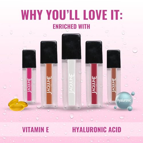 Image of JAQULINE USA Glossy Pout Multicolor Lipsticks Gift Combo Set | Long Lasting Hydration | Smooth & Shiny Finish | Vibrant Color Payoff | Moisturizes Lips | Lightweight Texture | 5 x 3.5ml