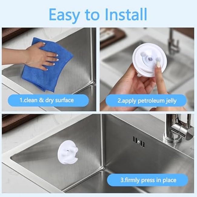 Sponge Holder, Sink Caddy for Scrub Sponges with Suction Cup Installation, Kitchen/Bathroom Sink Sponge Storage, Self Draining, Dishwasher Safe for Holding Smiley Sponges (Sponges Not Included),1pcs