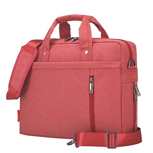 Bolso para Ordenador Portátil Maletín para Portátiles Bolsa de Hombro Funda para 17 Pulgadas Portátiles, Versión 3 Rojo