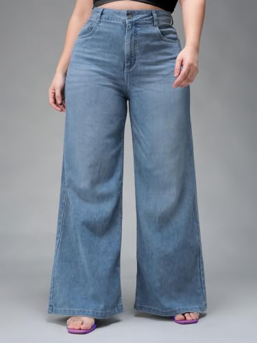 Image of Miss Chase A+ Women's High Rise Regular Stretchable Denim Bootcut Shaping Jeans