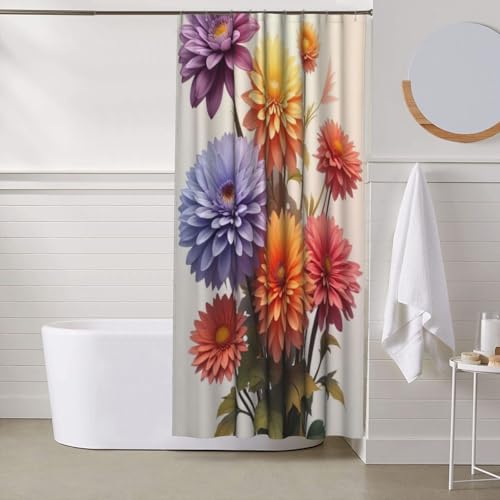 Doublure de rideau de douche opaque contre le vis-à-vis dahlia - 7