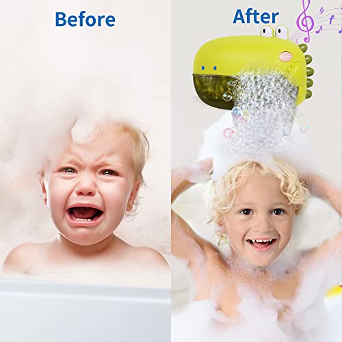 Grechi Dinosaur Bath Toys,Baby Bath Toys For The Baby Bathtub,Toddler Bath Toys Automatic Bubble Machine,Plays 12 Children’s Songs,Bath Toy Makes Great Gifts For Toddlers Age 2 3 Year Old Girl Boy #TOP4