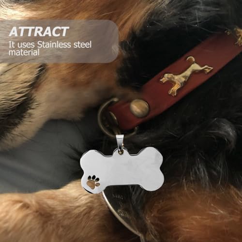 BUGUUYO 10 Stück Hundemarken Blanko-Etiketten Metallanhänger Haustiermarke Blanko-Hundemarken Zum Gravieren Personalisierte Mit Gravur Für Haustiere Charm Kleine Silberne