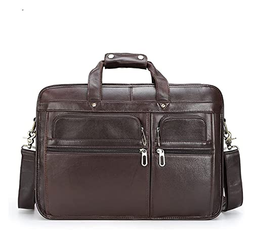 Leather Briefcase for Men 15.6inch Laptop Bag Office Messenger Bag Business Travel Computer Shoulder Handbag