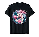 Unicornio rosa divertido con guantes de boxeo Camiseta