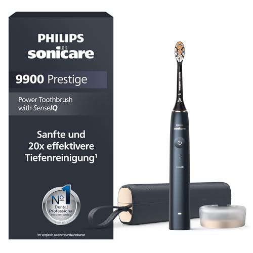 Philips Sonicare DiamondClean Prestige 9900 – Elektrische Zahnbürste mit SenseIQ, A3...