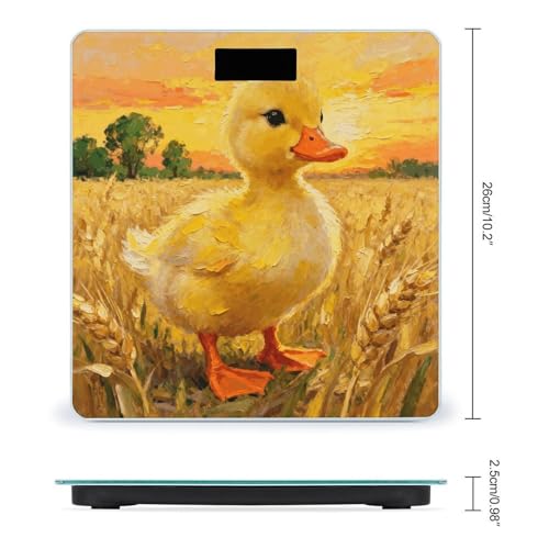 Báscula digital de baño con diseño de pato amarillo miniatura 2