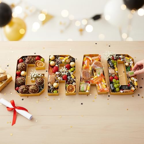 Caja dorada para tab y letras rellenables con acabado tridimensional elegante 4