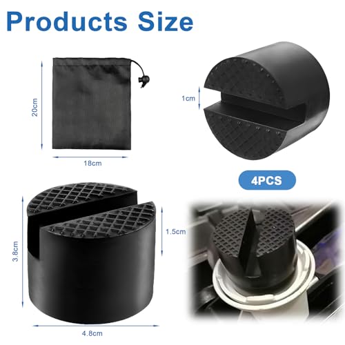 MOAZIFI Wagenheber Gummiauflage, 4 Stück Gummiauflage Wagenheber, Wagenheber Auflage, 50mm Durchmesser, Für Wagenheber Und Hebebühnen Rangierwagenheber, Für Die Schutz Von Den Wagenheber Kfz