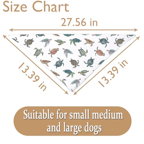Bandana pour chien tortue de mer écharpe été chiot et cadeau vie océan