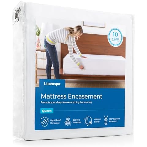 Linenspa Hypoallergenic Mattress Protector Encasement Cover