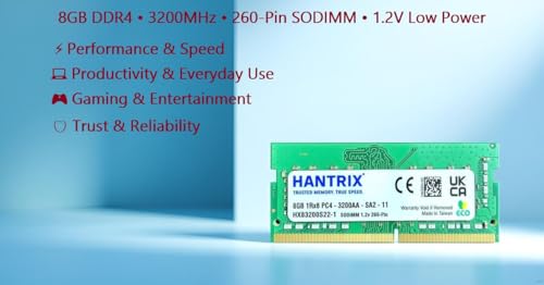 Image of 8GB DDR4 3200MHz Laptop RAM | 1Rx8 | PC4-3200AA | 260-Pin SODIMM 1.2V CL22 | High-Speed Memory Upgrade | 3-Year Warranty