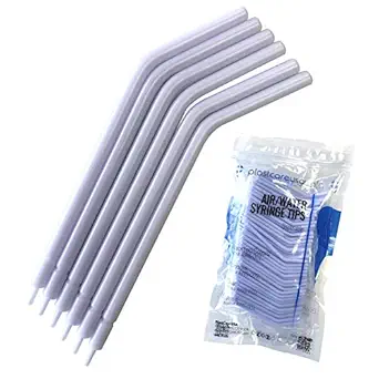250 White Dental Air Water Syringe Tips, Disposable Spray Nozzles