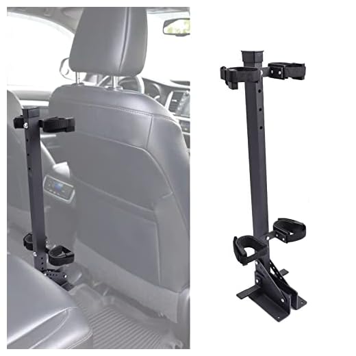 vikofan Pickup Gun Rack UTV Gun Rack Vertical Double Gun Rack for Golf Cart Pickup Truck UTV Jeep