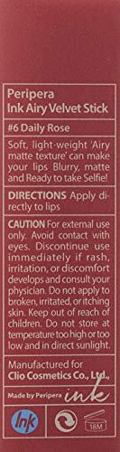 Peripera-Ink-Airy-Velvet-Lipstick-High-Pigmentation-Lightweight-Soft-Long-Lasting-Smudge-Resistant-Daily-Rose-06-012-fl-oz Peripera Ink Airy Velvet Lipstick | High-Pigmentation, Lightweight, Soft, Long-Lasting, Smudge-Resistant | Daily Rose (#06) 0.12 fl oz