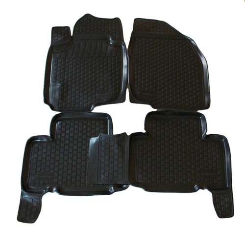 Tapis de sol en caoutchouc premium noir sur mesure pour Toyota RAV-4 2005