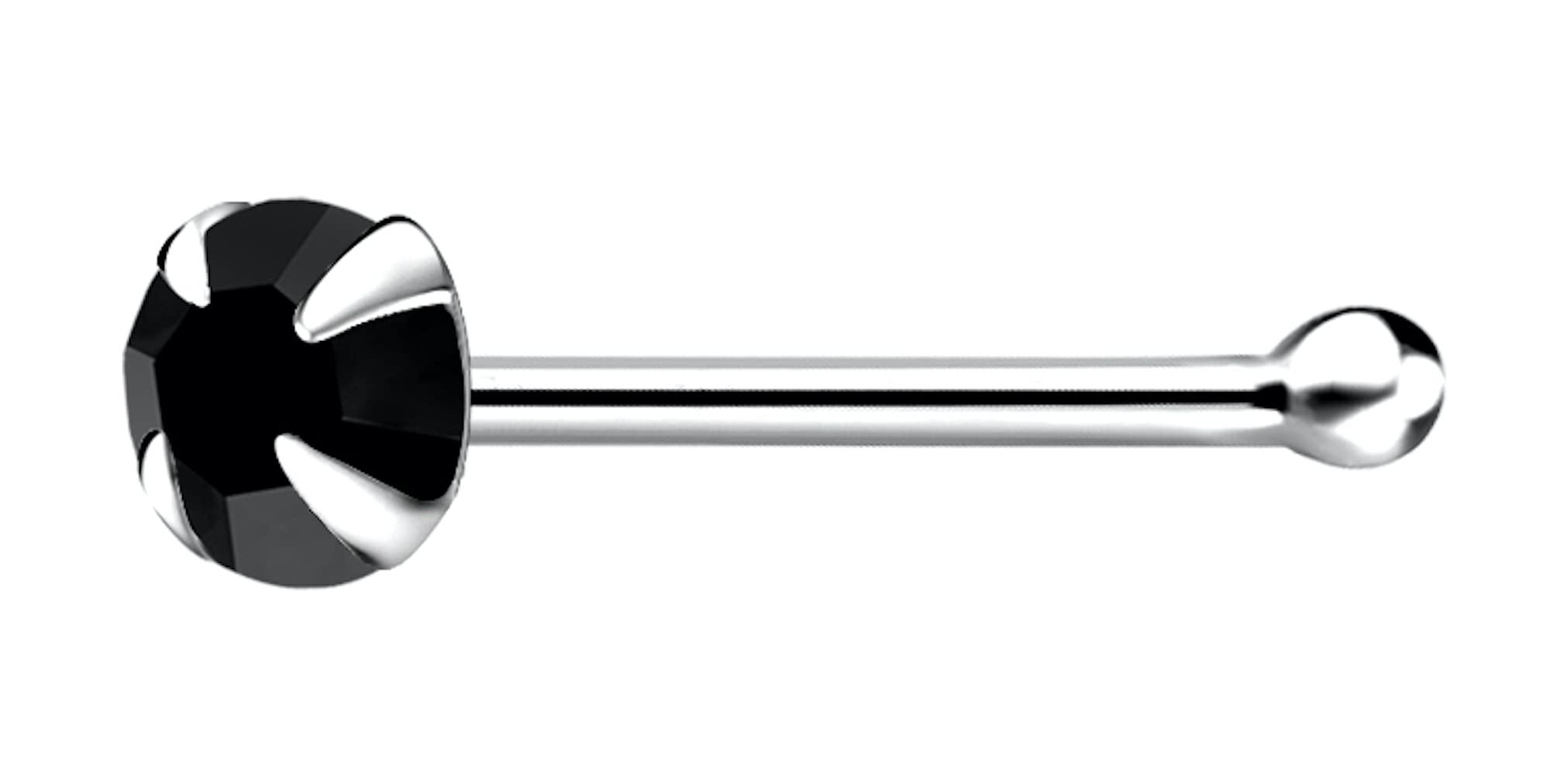 92.5-925 Sterling Silver 2.5mm Nose Pin Stud for Women and Girls (NR0196) 1 Pc-image-35