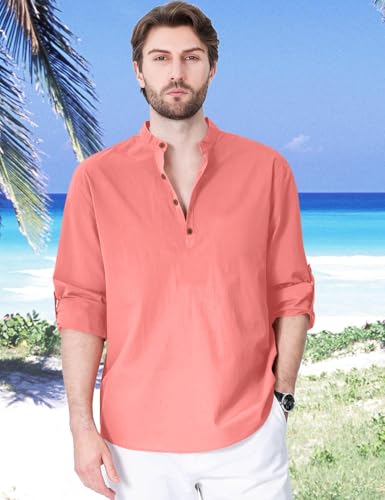 Image of Zombom Cotton Polyester Blend Solid Casual Regular Fit Mandarin /Chinese Collor Short Kurta Shirt for Men