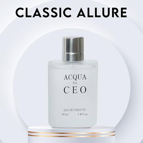 Image of AFLUXE AQUA FOR CEO, Eau De Toilette Spray Perfume, Fragrance For Men- Daywear, Casual Daily Cologne Set With Deluxe Suede Pouch- 3.4 Oz Bottle- Ideal EDT Beauty Gift For Birthday, Anniversary