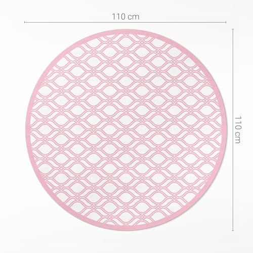 Tapis vinyle ø110 cm de cuisine rond et résistant pour décoration de maison intérieur