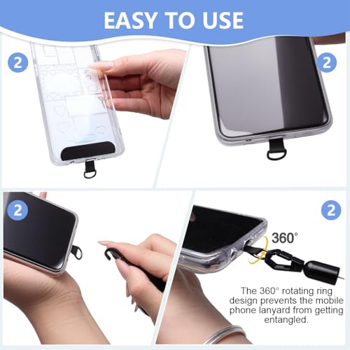 Image of ZORBES23.6in Telescopic Phone Holder with Metal Carabiner & Swivel Tether Tab, Steel Wire Extendable Cell Phone Mount Multipurpose Badge Holder ID Card Holder for Backpack, Keyring, Outdoor Use