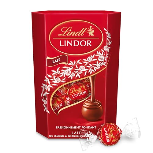 Lindt - Cornet LINDOR - Chocolat au Lait - Cœur Fondant, 200g